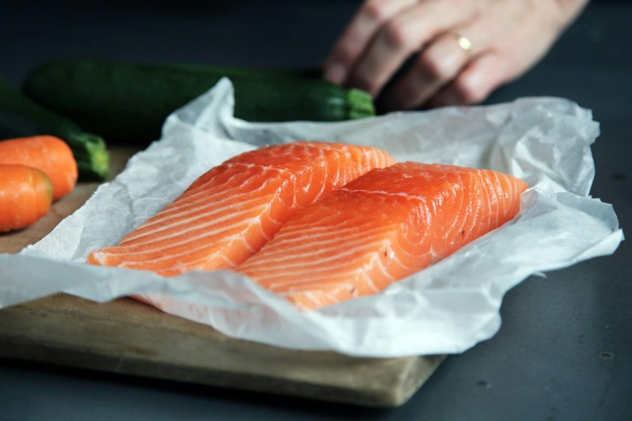 raw salmon